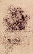 LEONARDO da Vinci Study Fur the Trivulzio-monument oil painting on canvas